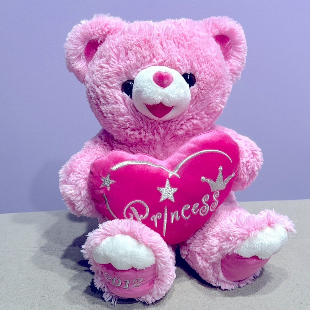 Dan Dee 2012 Collectors Choice Pink Plush Sweetheart Teddy Bear with Heart Toy !